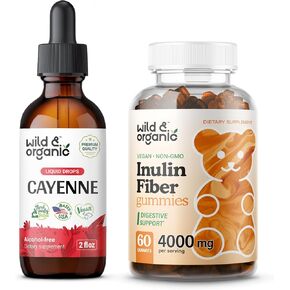 Wild & Organic Cayenne Pepper Tincture 2 fl oz & Inulin Gummies