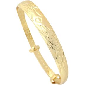 Fashion 18K Gold Plated Dragon Phoenix Pattern Adjustable Band Cuff Bracelet
