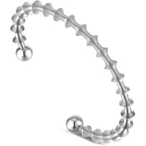 Fashion Stainless Steel Geometric Pattern Open Cuff Bracelet