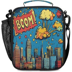 Lunch Box for Boys Girls - Reusable Insulated Lunch Bags for Kids - Video Game Large Capacity Cooler Back to School Lunch Thermal Meal Tote Kit
