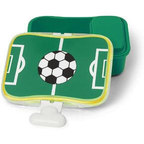 Skip Hop Kids Soccer Lunch Kit - 4-Piece Set, Large & Small Containers with Clips, BPA-Free, Dishwasher Safe, Age 3y+