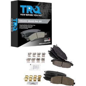 TRQ Brake Pads Ceramic Compatible with 2018-2022 Jeep Wrangler