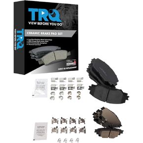 TRQ Brake Pads Ceramic متوافق مع 2019 Toyota Corolla