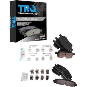 TRQ Brake Pads Ceramic Compatible with 2021 Cadillac XT5