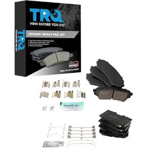 TRQ Brake Pads Ceramic متوافقة مع 1998-2007 لكزس LX470 تويوتا لاند كروزر