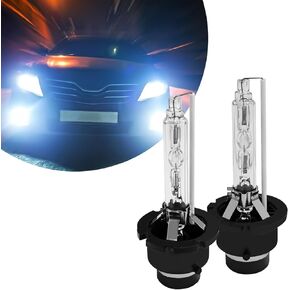 مصابيح المصابيح الأمامية D2S HID 2PCS 35W مصابيح مشرقة فائقة ، لمبة مصباح D2S D3S HID HID LIGHTS Original Lights 12V High Beam Low Plem Plubs مع قاعدة الدعامات المعدنية (D2S White)