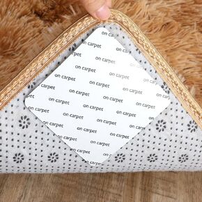 12pcs Rug Grippers for Hardwood Floors, Carpet Tape for Hardwood Floors, 3.9 x 3.9 Inch Carpet Corners to Hold Rug in Place, for Keeping Corners Flat and Holding Rug Down