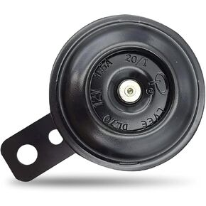 Pack-1 Motorcycle Horn, Waterproof and Rust-proof Modified Super Loud Whistle High Pitch Safety Warning Horn, 12V Round Speaker Replacement Parts, Universal for Most Motorcycles (Black)