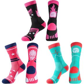 Jeasona Athletic Socks for Teen Girls Gifts for Teenager Women Team Volleyball Softball Stuff Accessories