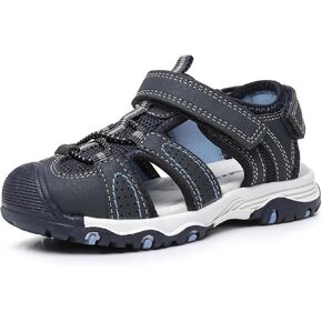 Ahannie Toddler Sandals Boys Girls Sandals – Kids Closed Toe Water Sport Outdoor Summer Beach Shoes with Hook Loop