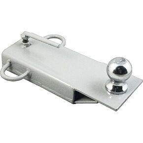 Field Tuff FTF-01FBMA Steel Ball Mount Hitch Adapter Accessory with Chain and Strap Loops for Forklift, Skid Loader, and Tractor Forks