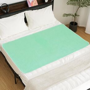 Incontinence Bed Pads 2 Pack, 36" x 60" Washable Bed Pad for Incontinence, Reusable Waterproof Underpads Non Slip with Webbing Buckles for Adults Elderly Kids Pets Bedwetting, Green
