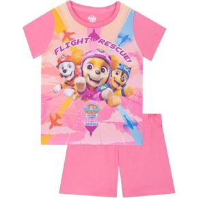 Paw Patrol Pajamas | Chase, Marshall And Skye Girls Pajamas | Short Sleeve Girls Pjs | Skye Pajama Set