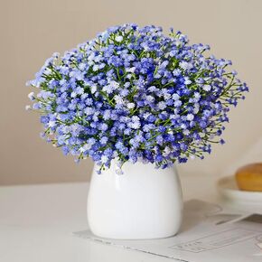 Babys Breath Artificial Flowers,12 Pcs Baby Breath Flowers Artificial Bulk, Real Touch Baby’s Breath Babies Breath Long Stems, Fake White Gypsophila For Bonquet Vase Wedding Decor Flower Arrangement