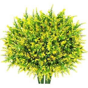 Artificial Plants Outdoor, 20PCS Lavender Artificial Flowers,Fake Plastic Flowers,UV Resistant Fake Flowers for Outside Indoor Porch Patio Window Box Planter Home Decor (Purple)