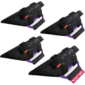 GPCA - GP Grip PRO، مقابض معدنية من الألومنيوم قابلة للطي حاصلة على براءة اختراع لسيارة Wrangler 4xe وJL وJT وJK وSport وSahara وRubicon وGladiator 4DR/2DR 2007-2023، عبوتان، أحمر مفرقعة نارية