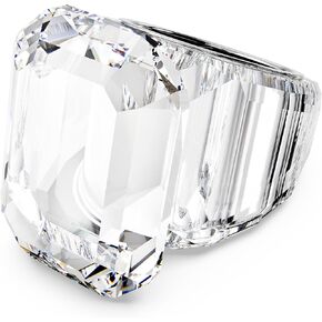 Swarovski Lucent cocktail ring, Octagon cut, Clear, size 8.75