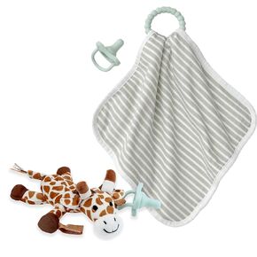 حامل دكتور براون لوفاي باسيير ، الزرافة مع Happypaci الأخضر ، بطانية Teether ، Suns Happypaci و Teether ، 0-6 أشهر
