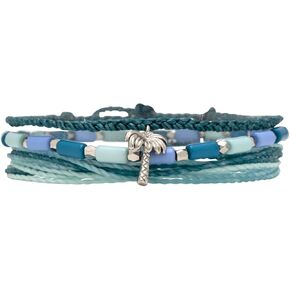 Pura Vida Bracelets Pack Paradise Palms Style Pack - 3-Piece Boho Bracelet Stack