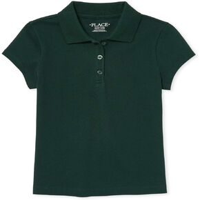 The Children's Place Girls Uniform Pique Polo Shirt, Spruce Shade, 16 US