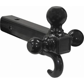 Buyers Products Tri-Ball Hitch Tubular Shank with Black Balls and Recovery Hook (1802208)