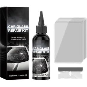 2025 Upgrade Car Windshield Repair Kit - Glass Crack Repair Liquid for Chips & Cracks, Quick and Easy Windshield Glass Repair Tools