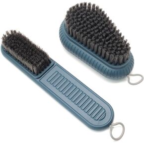 Uenhoy Cleaning Brush Household Laundry Scrub Brush, Clothes Shoes Carpet Scrubbing Brush, Cleaning Brushes for Tile Bathtubs Clothes, 2 Pack, Blue