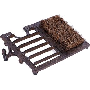 Cast Iron Boot Brush Scraper Outdoor, Heavy Duty Boot Scrubber Brush with Angled Design, Vintage Rustic Boot Scrapers with Brushes Outdoor for Outdoor, Porch, Entryway