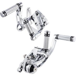 Billet Aluminum Chrome Forward Control Kits Compatible For Harley Softail FATBOY FXST FLST 2000-2017