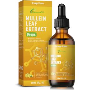 Mullein Drops for Lungs Liquid - Support Respiratory Herbal Supplement,Mullein Leaf Extract for Lungs Cleanse with Cordyceps, Marshmallow Root & Licorice Root Extract 2 fl oz
