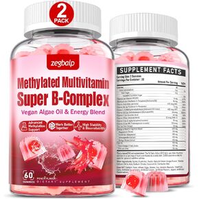 Methylated Multivitamin مع مركب B للنساء - فيتامين B1 ، B2 ، B6 ، B12 ، حمض الفوليك ، المغنيسيوم مع أوميغا 3 - يدعم مناعة الطاقة - خالية من الغلوتين وخالية من السكر