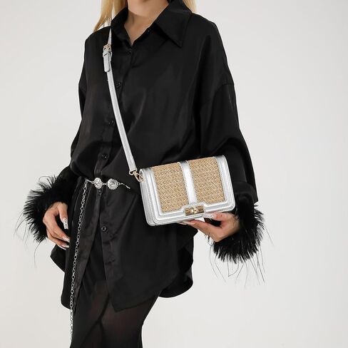 Ayliss Straw Crossbody Bags for Women Straw Purses Handbags Shoulder Clutch Purse Summer Beach Woven Bags for Vacation in Kuwait