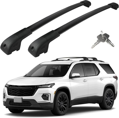 Roof Rack Cross Bars Compatible with Chevrolet Chevy Traverse 2022-2024, Adjustable Aluminum Heavy Duty 300 LBS Anti-Theft Lock Cargo Carrier Rooftop Crossbar Accessories for Bike, Snowboard, Luggage in Kuwait