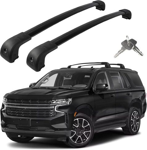 Roof Rack Cross Bars Compatible with Chevrolet Chevy Traverse 2022-2024, Adjustable Aluminum Heavy Duty 300 LBS Anti-Theft Lock Cargo Carrier Rooftop Crossbar Accessories for Bike, Snowboard, Luggage in Kuwait