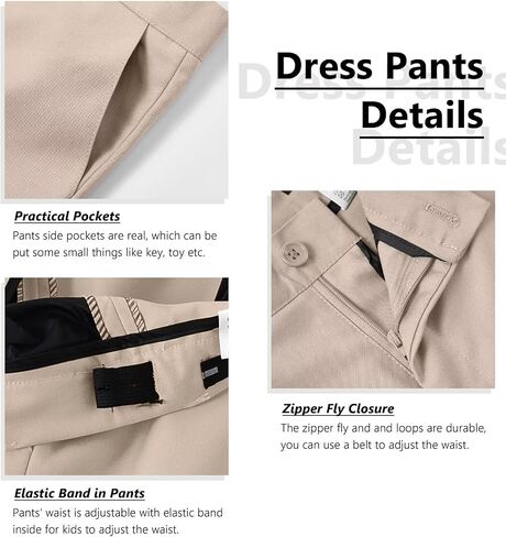 Boys Suit Formal Dress Pants Vest Suit Set for Boys Wedding Outfits with Dress Shirt Tie and Pocket Square in Saudi Arabia