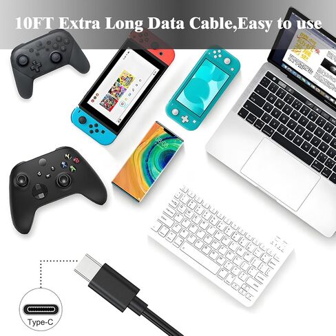 USB C Charging Cable Fit for PS5 Controller,Xbox Series X/Series S Controllers,Nintendo Switch Controller,2 Pack 9.8Ft Replacement USB Type C Charger Cord in Saudi Arabia
