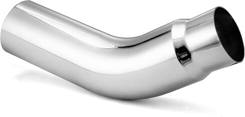 5 بوصات تراجع عن طرف كوع العادم ، 5.0 "مدخل 6.0" منفذ 23 "طرف عادم كروم الطول الكلي in Kuwait