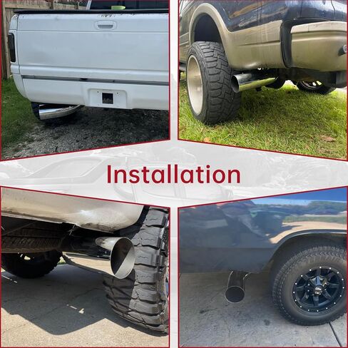 5 بوصات تراجع عن طرف كوع العادم ، 5.0 "مدخل 6.0" منفذ 23 "طرف عادم كروم الطول الكلي in Kuwait