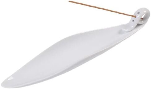 9" Length Incense Stick Holder with 3 Holes, White Porcelain Incense Tray Ash Cather for Spa, Meditation Room, Yoga, Home, Office (Green) in Kuwait