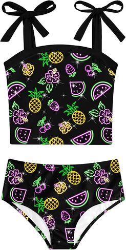 Girls 2 Piece Swimsuit Size 5-12 Summer Beach Bathing Suits for Girls Tankini Swimsuit Quick Dry Swimwear in Saudi Arabia