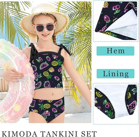 Girls 2 Piece Swimsuit Size 5-12 Summer Beach Bathing Suits for Girls Tankini Swimsuit Quick Dry Swimwear in Saudi Arabia