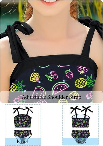 Girls 2 Piece Swimsuit Size 5-12 Summer Beach Bathing Suits for Girls Tankini Swimsuit Quick Dry Swimwear in Saudi Arabia