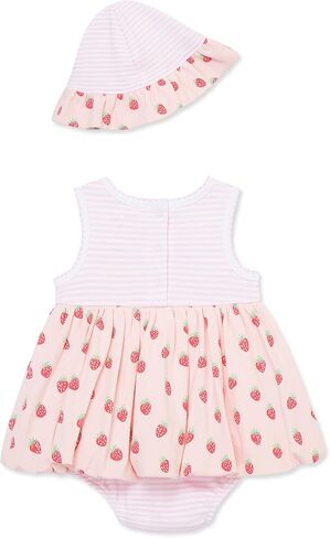 Little Me Clothes for Baby Girls' Popover Bodysuit Dress and Hat Set, 3-12 Months in Kuwait