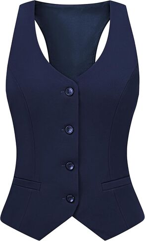 V Vocni Weistcoat سترة للنساء Racerback زر أسفل Fashiona اللباس غير الرسمي بدلة السترة in Kuwait