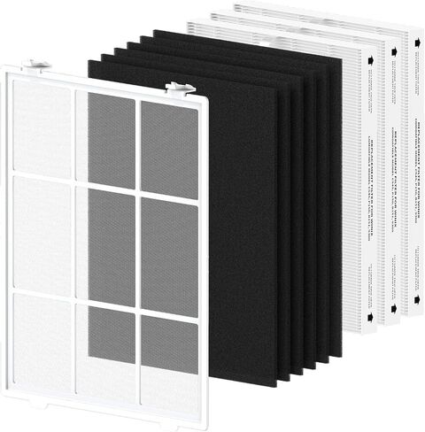 SAKEGDY C545 True HEPA Replacement Filter S fit for C545, B151, P150, 9300, Part 1712-0096-00 and 2522-0058-00, 2 Washable Fine Mesh Pre-Filter, 4 True HEPA and 8 Carbon Filter in Saudi Arabia