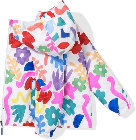Sunday Rose Girls Girls Justbreaker Jackets Lightweight Resistant Resistant Outwear مع مقنع للأطفال in Kuwait