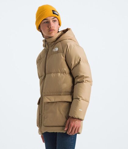 THE NORTH FACE Kids' North Down Fleece-Lined Short Parka | 600 Fill Recycled Waterfowl Down Insulated, Water Repellent in Kuwait