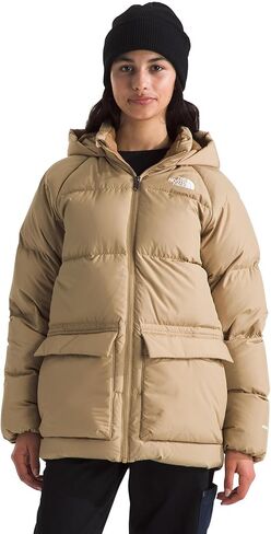 THE NORTH FACE Kids' North Down Fleece-Lined Short Parka | 600 Fill Recycled Waterfowl Down Insulated, Water Repellent in Kuwait