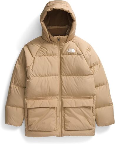 THE NORTH FACE Kids' North Down Fleece-Lined Short Parka | 600 Fill Recycled Waterfowl Down Insulated, Water Repellent in Kuwait