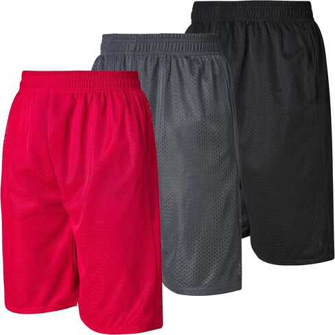 Ultra Performance Men's Athletic Mesh Short's 3 Pack Mens Basketball Shorts Gym Workout & Sport Short with Pockets for Men in Saudi Arabia